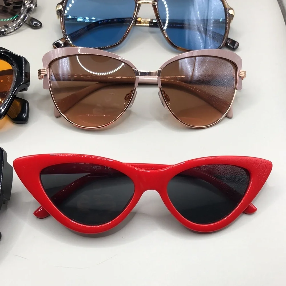 Bundle 8 trendy funky fun casual to festival sunglasses lot variety of brands.